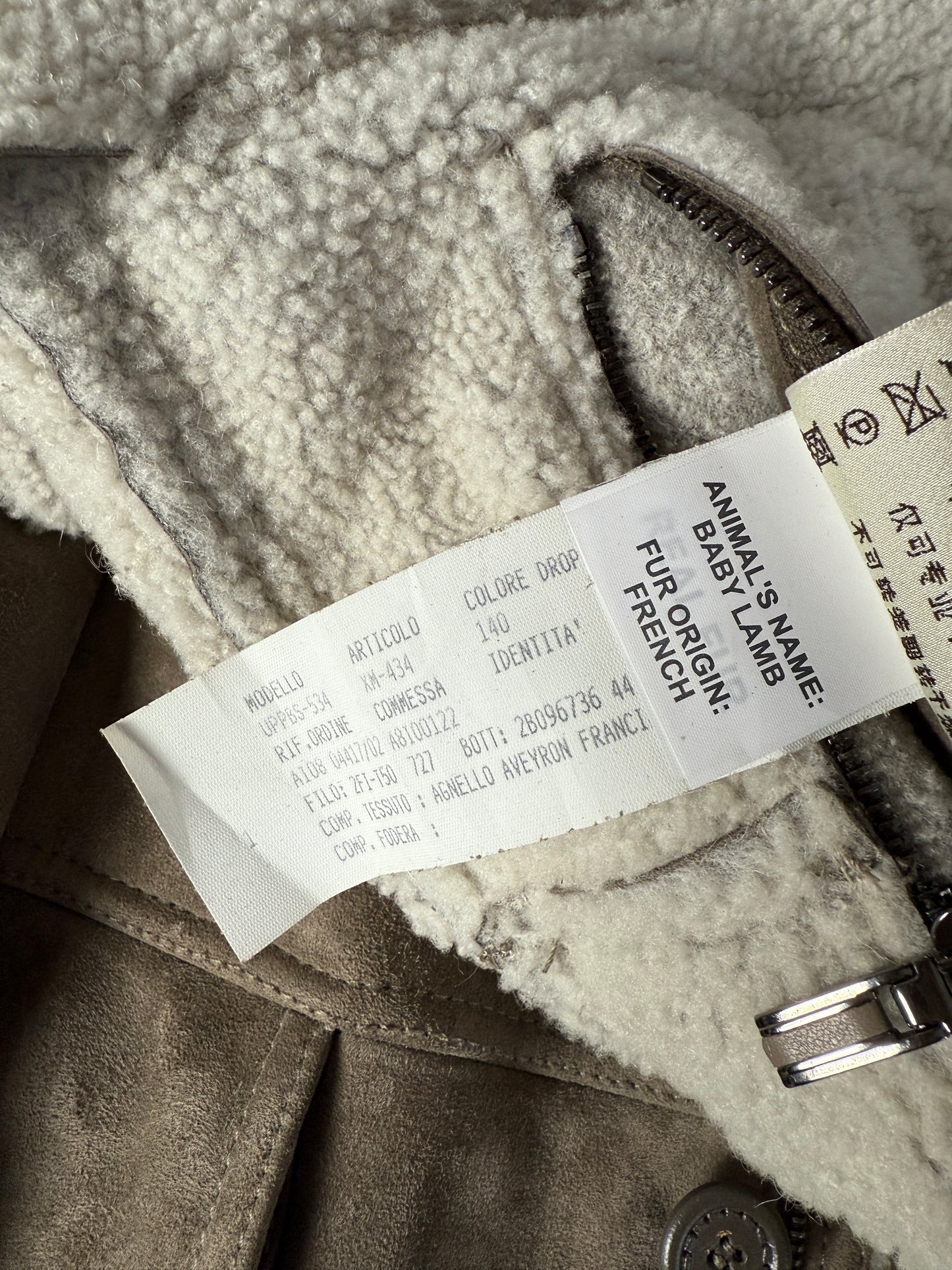 Cappotto shearling agnello Ermenegildo Zegna - tg. 46-48 (M)