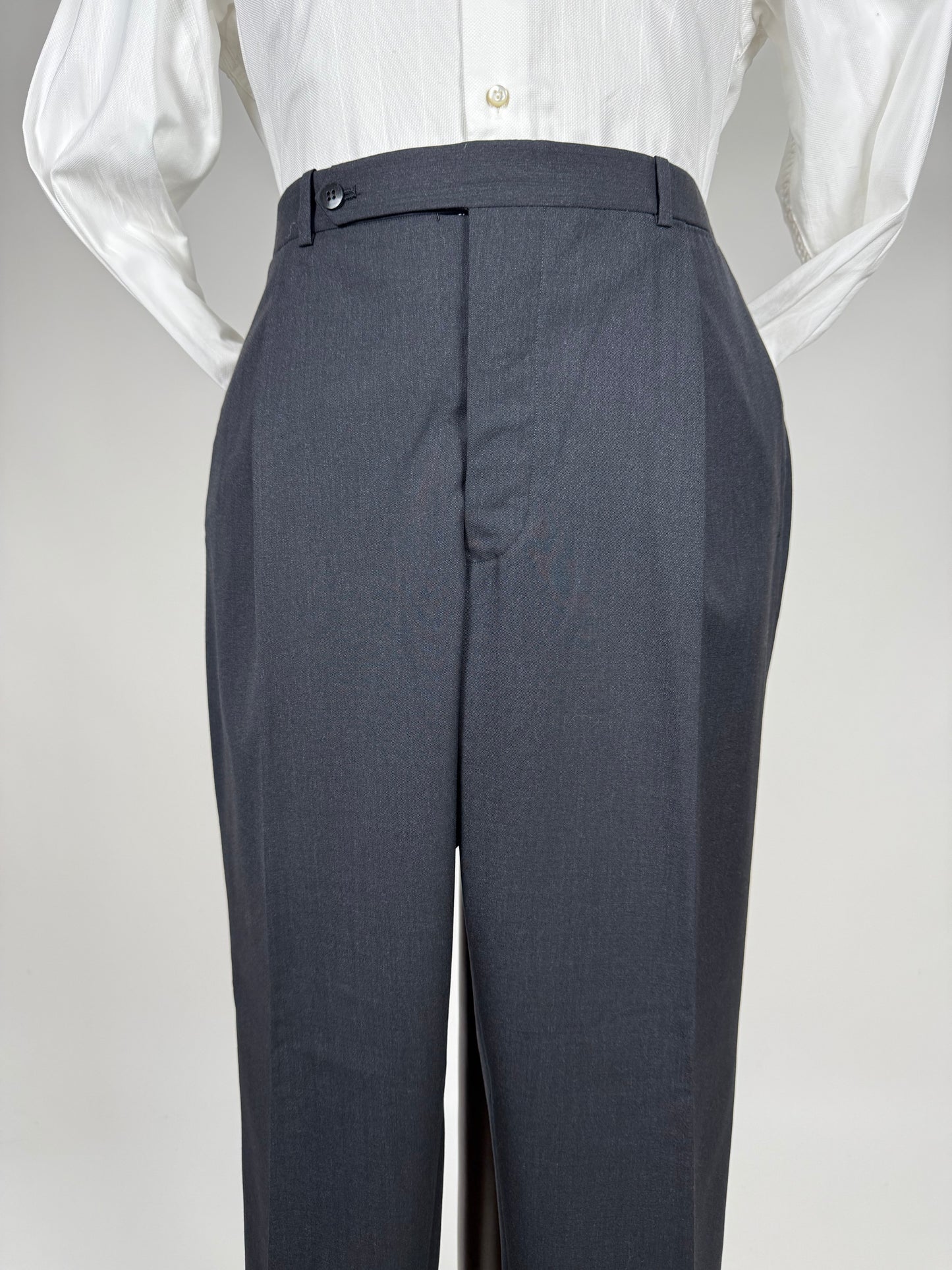 Pantaloni sartoriali fresco lana antracite - tg. 60
