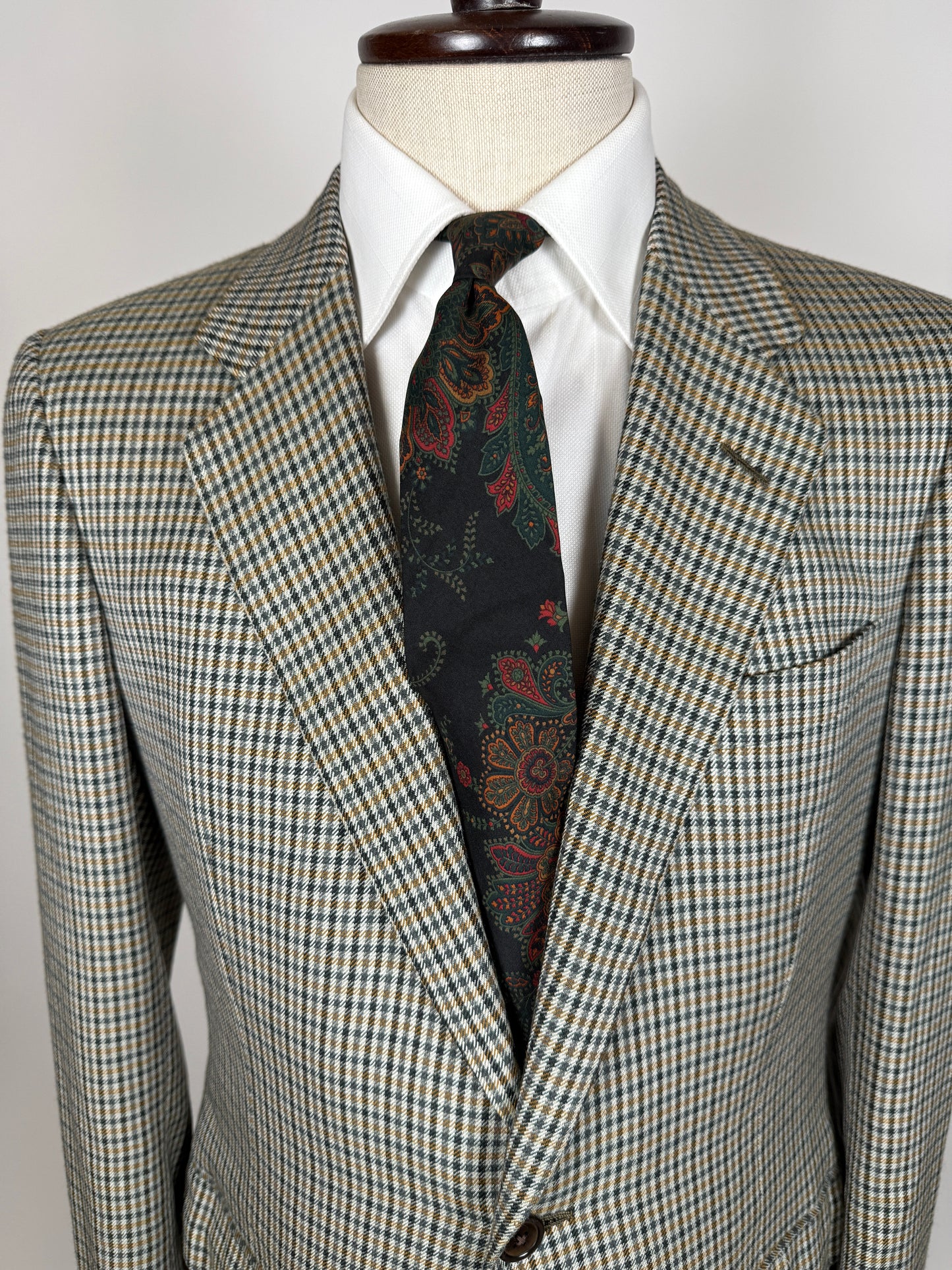 Giacca D’Avenza anni ‘80 check lana cashmere e seta - tg. 48