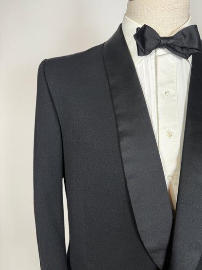 Smoking anni ‘60/‘70 monopetto revers a scialle - tg. 54/56 lunga