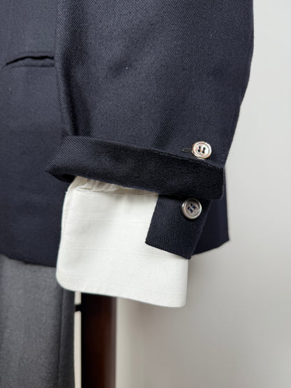 Giacca sartoriale anni '80 in puro cashmere pettinato Loro Piana - tg. 52/54 corta