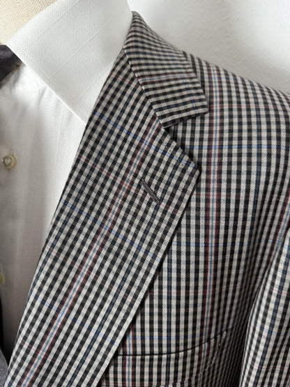 Giacca sartoriale in flanella pettinata check - tg. 50/52