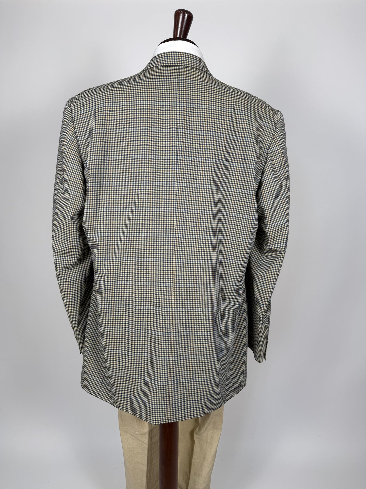 Giacca anni '80 fresco lana check - tg. 58/60 lunga