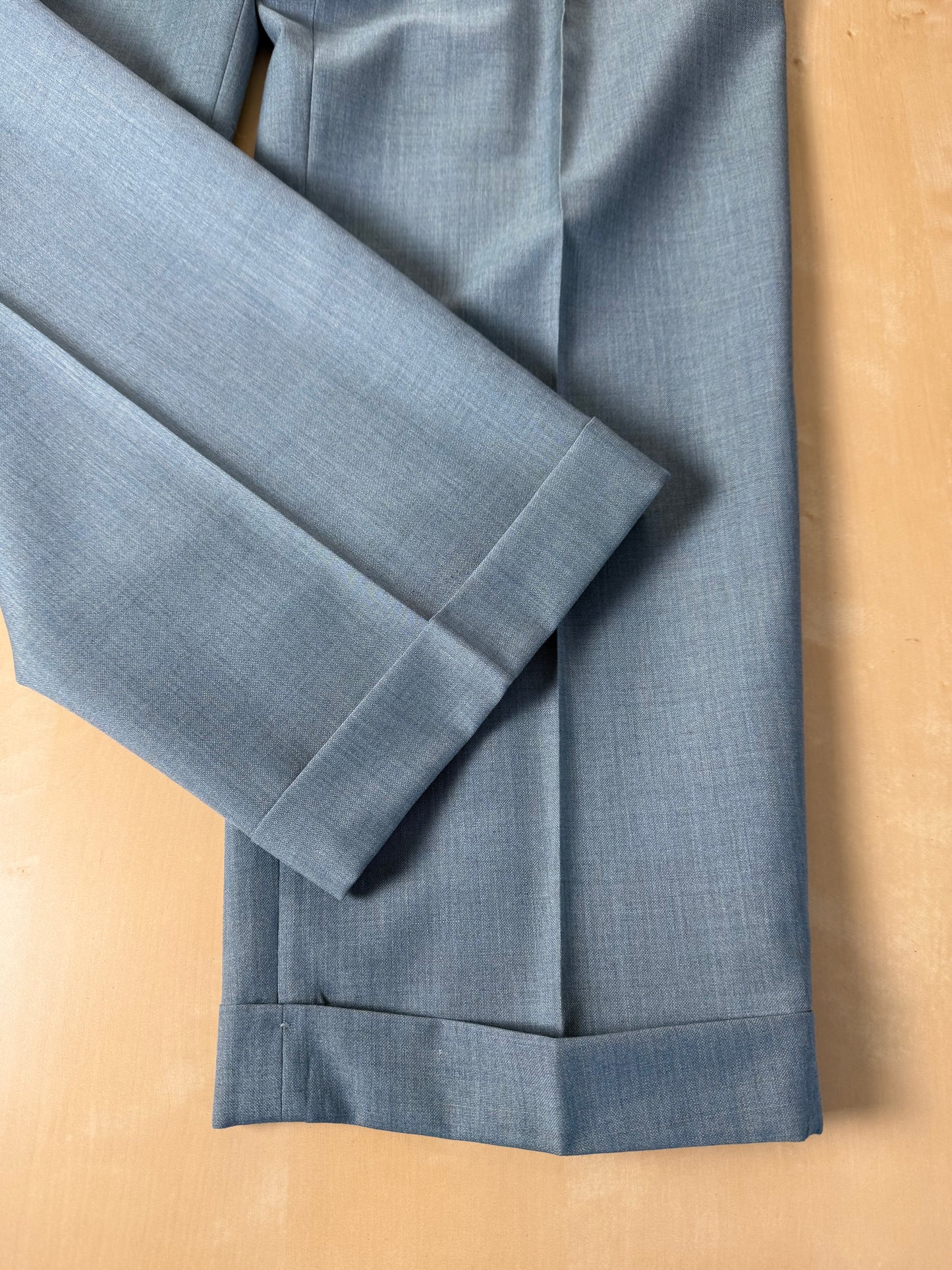 Pantaloni fresco lana carta da zucchero anni '80 (NOS) - tg. 46