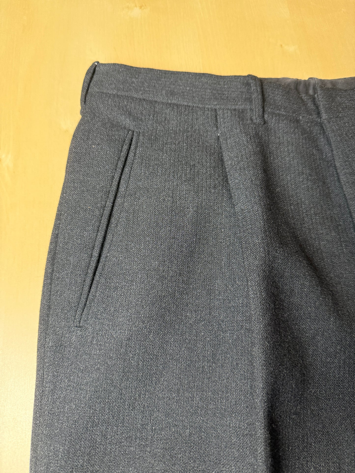 Pantaloni sartoriali anni ‘60 flanella pesante antracite - tg. 48/50
