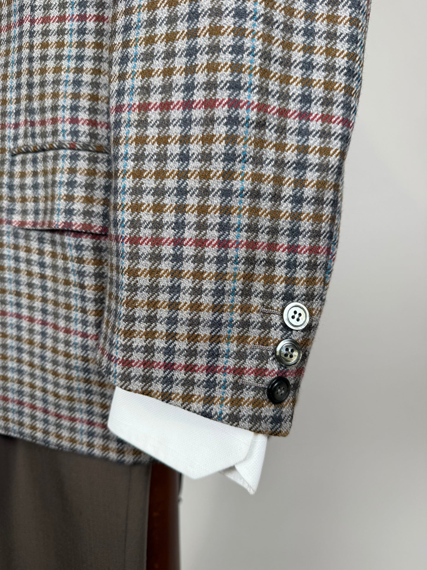 Giacca sartoriale lana e cashmere check - tg. 48/50 corta