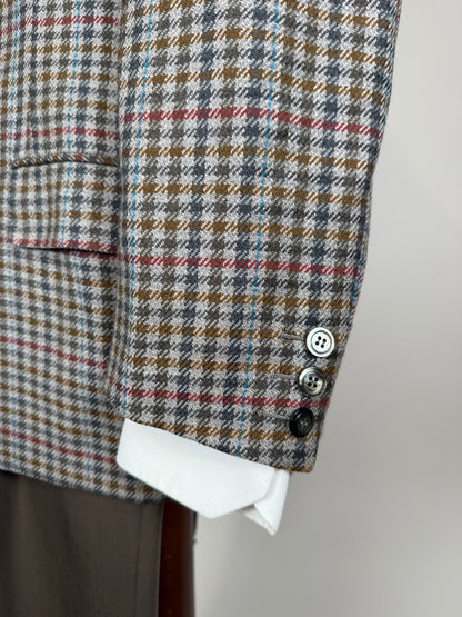 Giacca sartoriale lana e cashmere check - tg. 48/50 corta