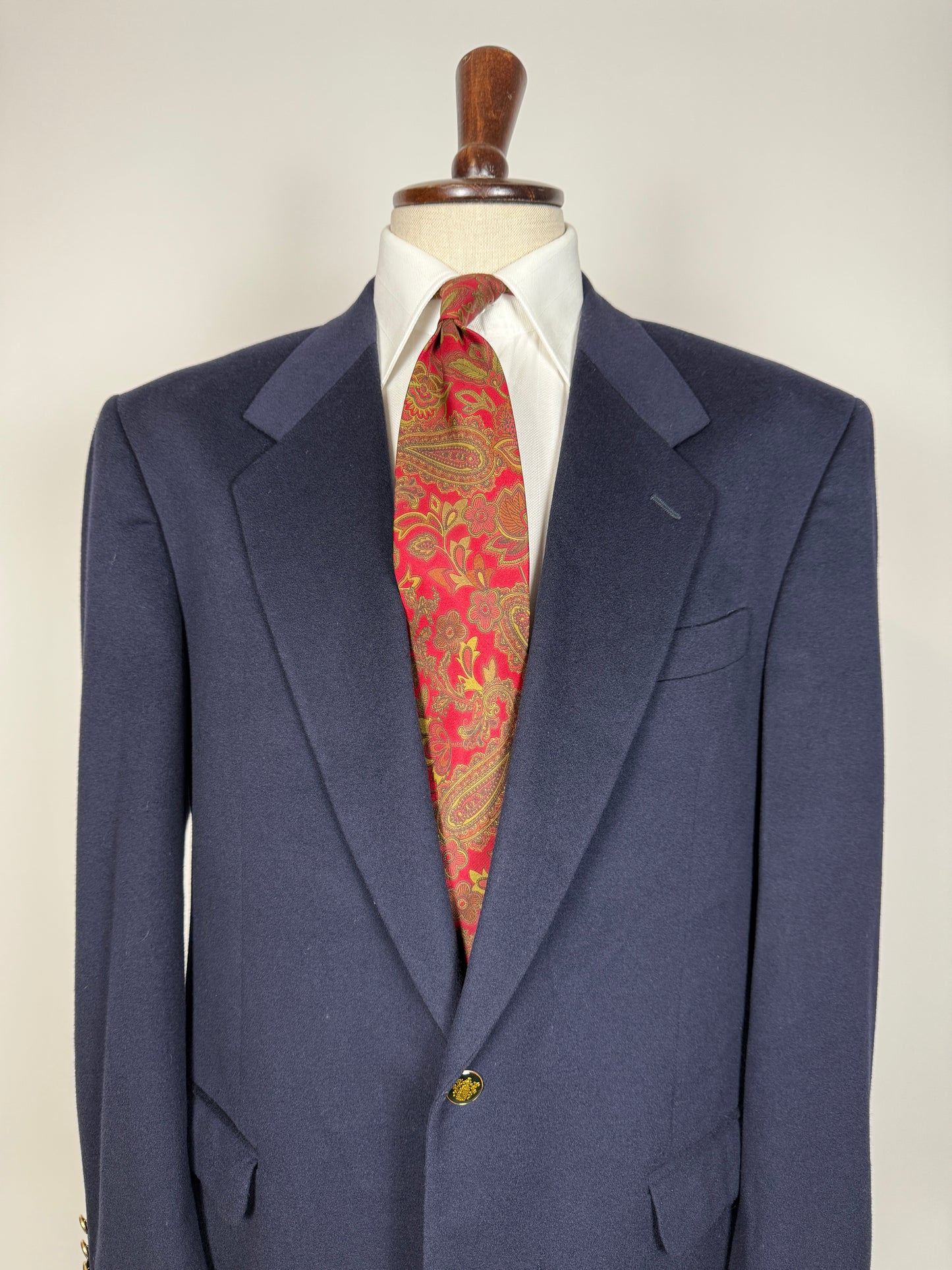 Blazer navy anni ‘80 in panno di lana - tg. 56