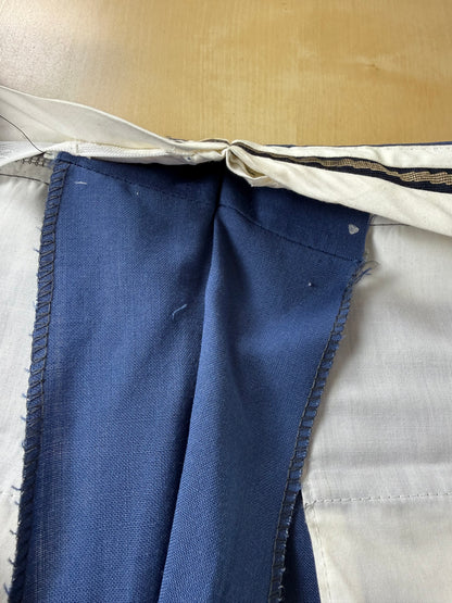 Completo anni '80 fresco lana bluette - tg. 52, pantaloni 48