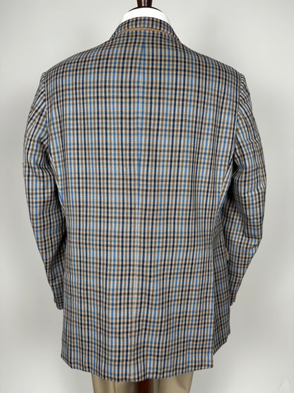 Giacca Daks check quadri blu made in UK - tg. 54/56