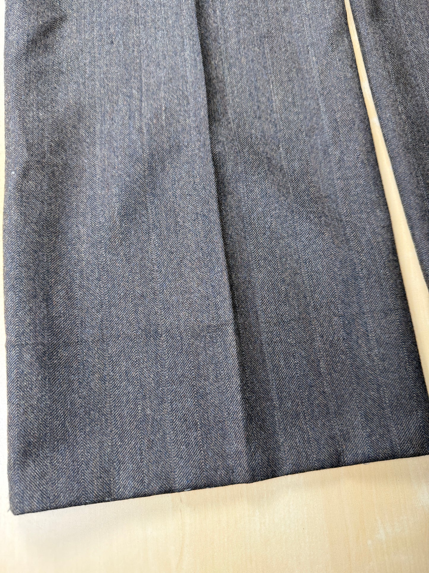 Pantaloni flanella marrone spigato - tg. 56/58