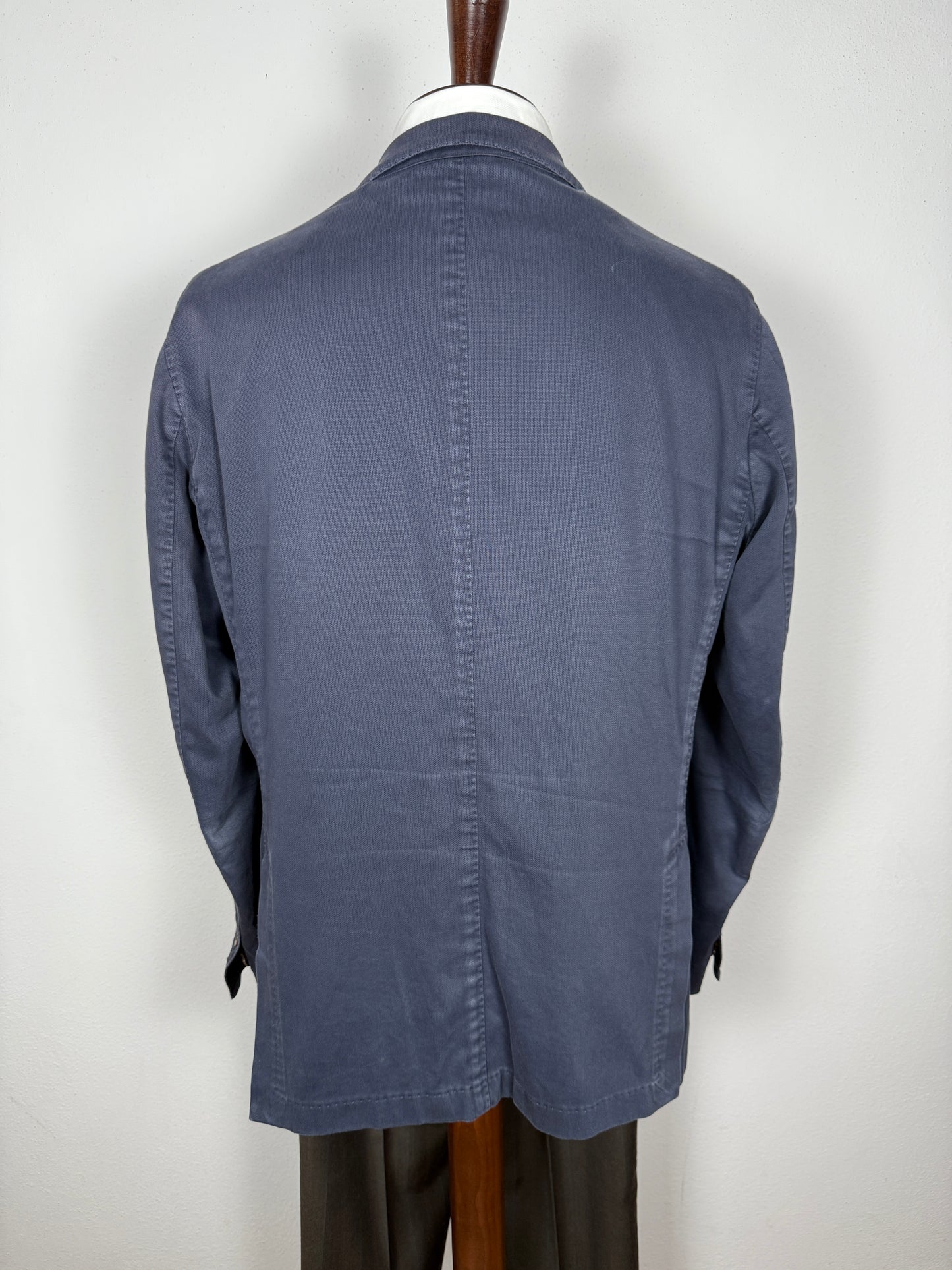 Giacca Boglioli destrutturata in piquet di cotone blu - tg. 54/56