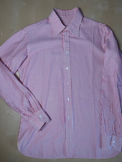Camicia anni ‘70 rossa a righe - M collo 42