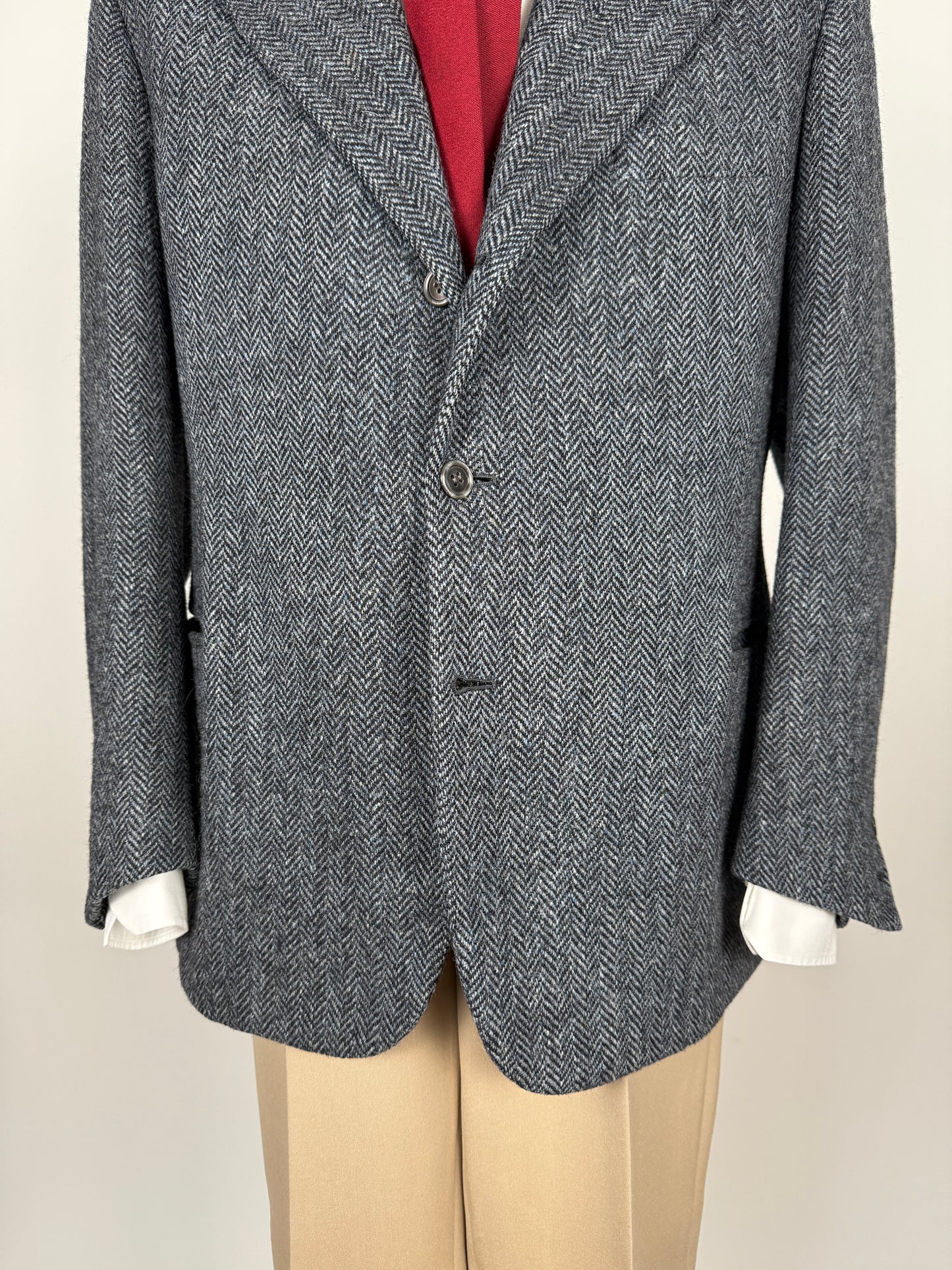Giacca sartoriale Prandoni Milano in Harris Tweed - tg. 52, drop basso