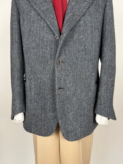 Giacca sartoriale Prandoni Milano in Harris Tweed - tg. 52, drop basso