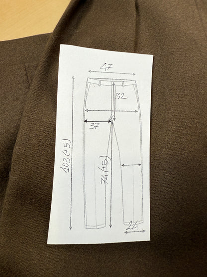 Pantaloni anni ‘80 flanella marrone scuro - tg. 52/54