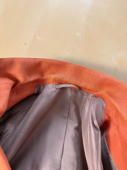 Giacca sartoriale D. Caraceni-Campagna lino irlandese arancio - tg. 50/52
