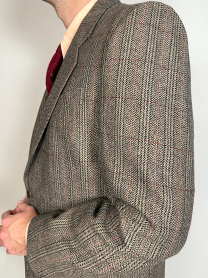 Giacca anni ‘70 spigato windowpane - tg. 52