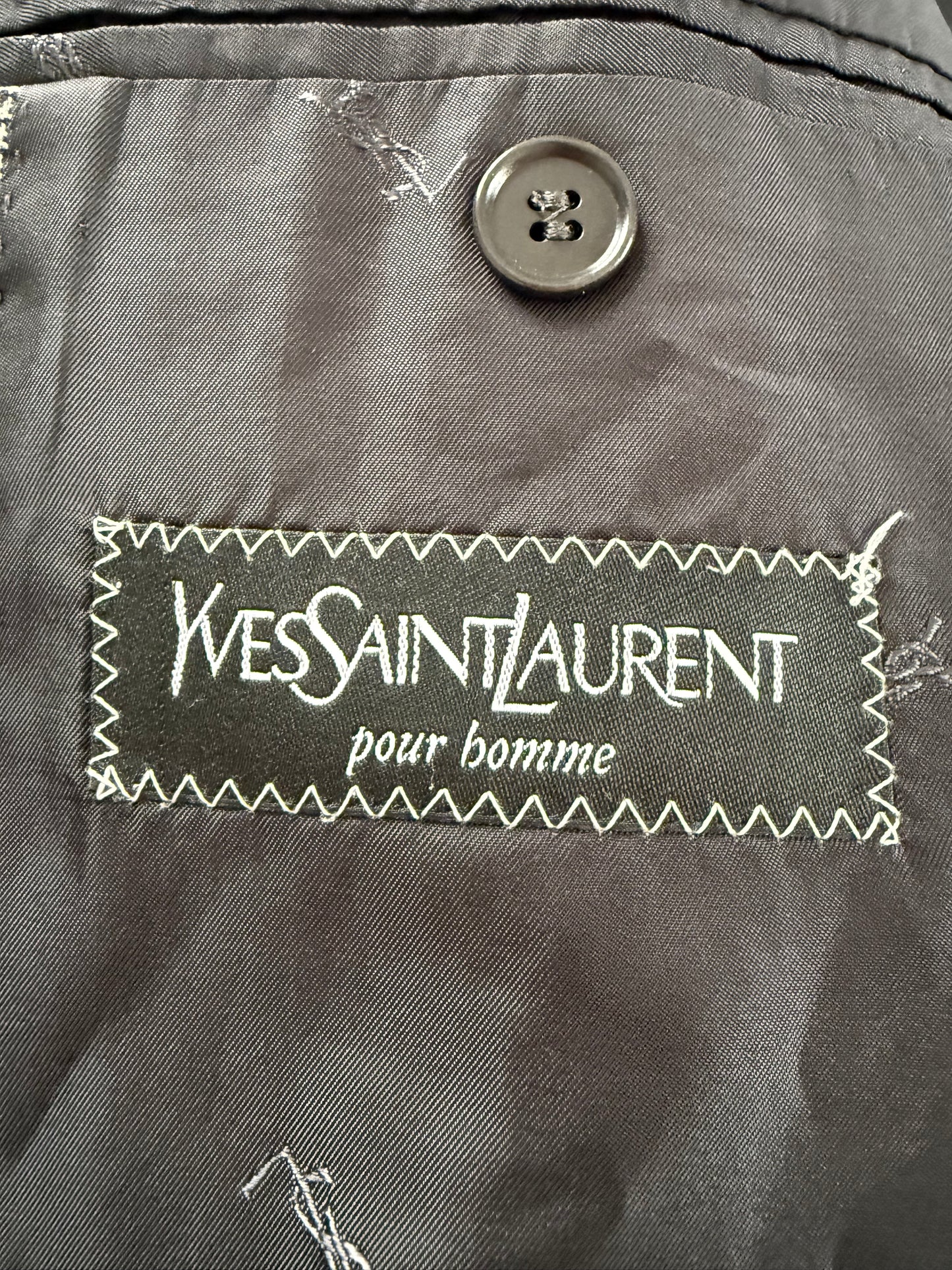 Giacca Yves Saint Laurent anni ‘90 principe di Galles bottoni madreperla - tg. 50