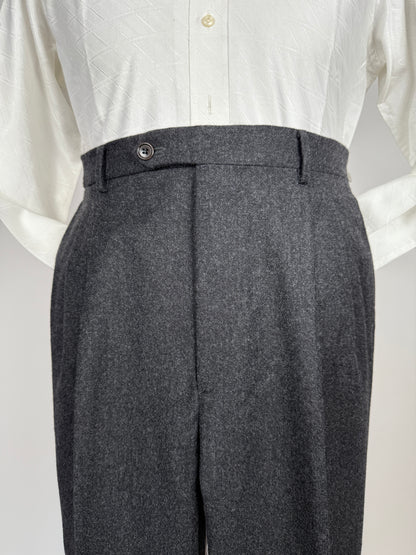 Pantaloni anni ‘80 flanella grigio antracite - tg. 50