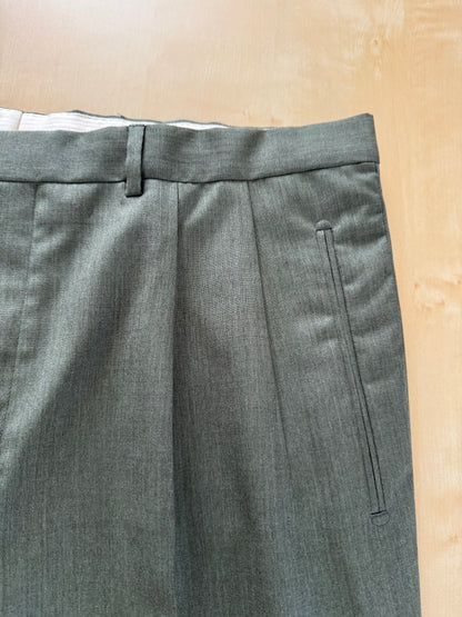 Pantaloni fresco lana verde scuro anni '80 (NOS) - tg. 54/56
