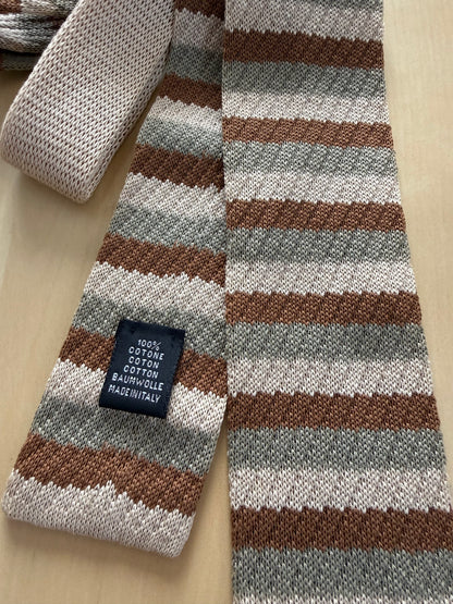 Cravatta Yves Saint Laurent maglia di cotone a righe