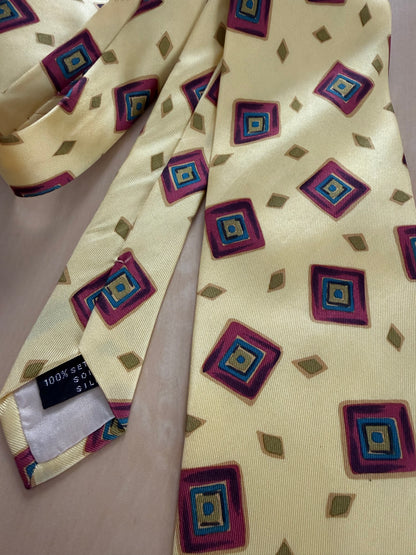 Cravatta Missoni vintage fantasia geometrica