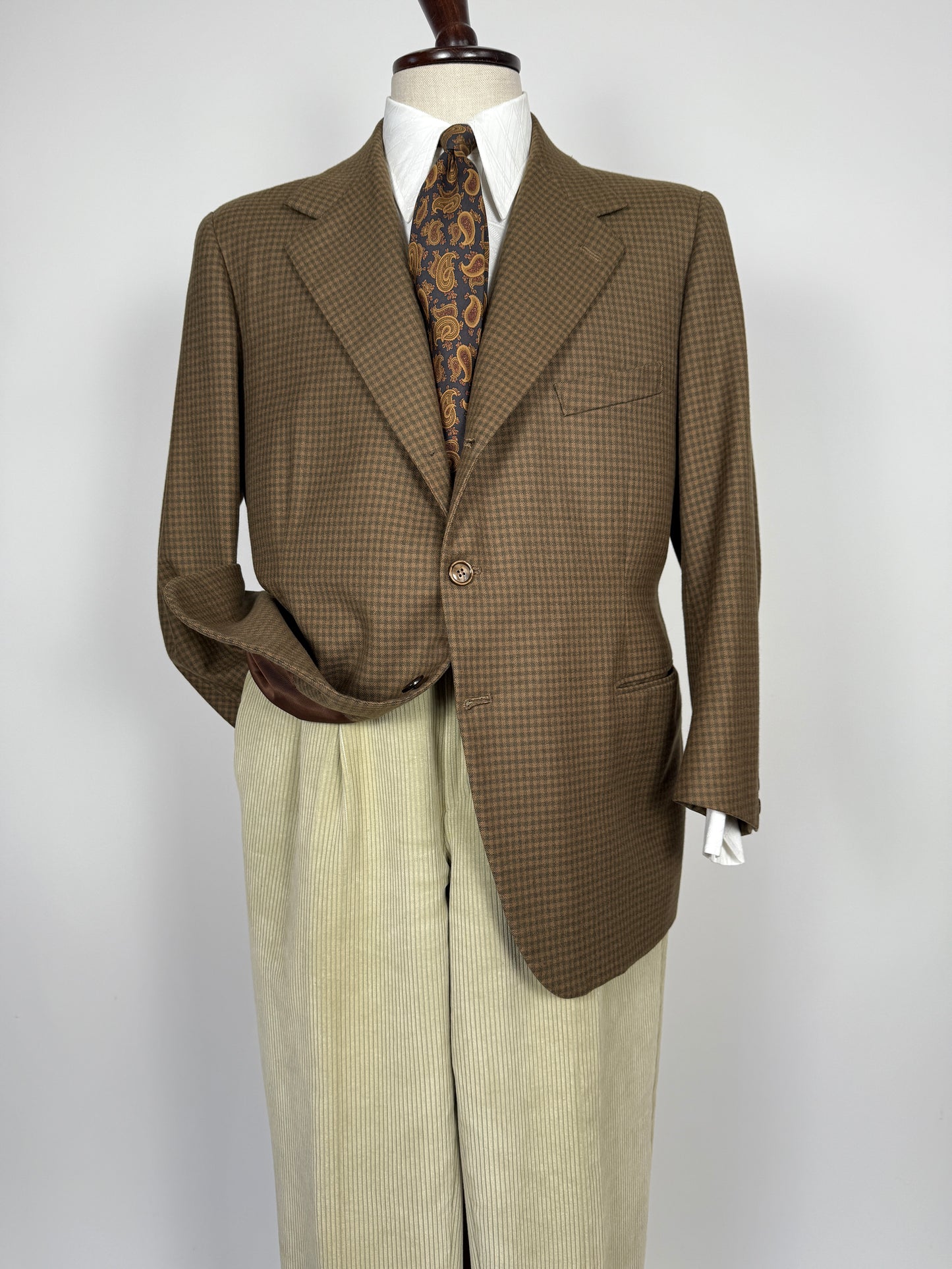Giacca sartoriale anni ‘50 check - tg. 52 corta