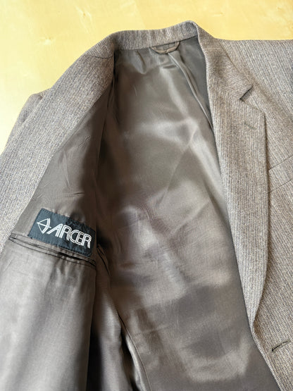 Completo 3 pezzi anni ‘70 marrone mélange - tg. 50/52 drop basso