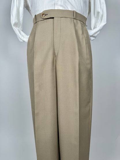 Pantaloni flanella pettinata pied-de-poule - tg. 48