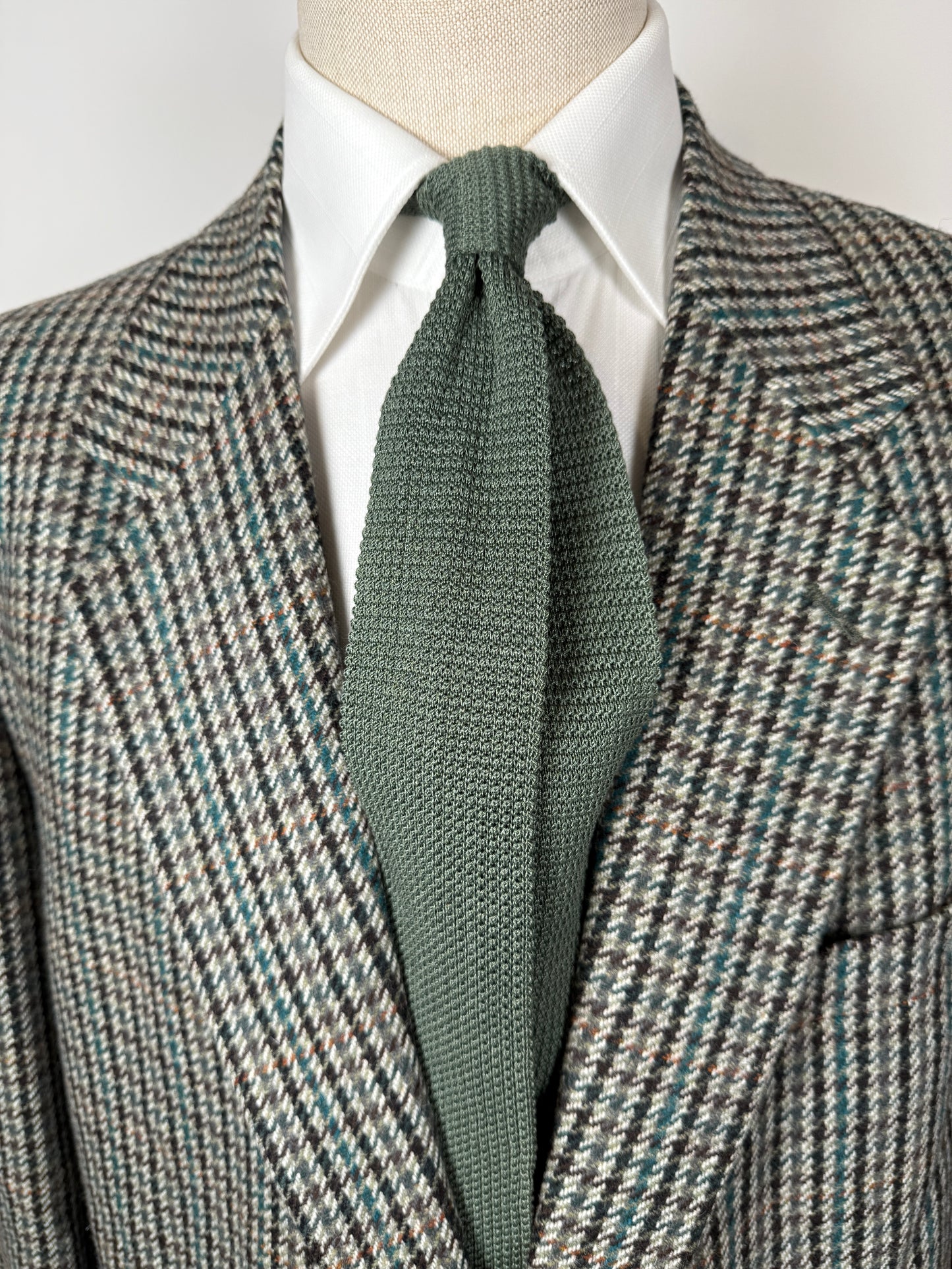 Cravatta Yves Saint Laurent in maglia di cotone verde