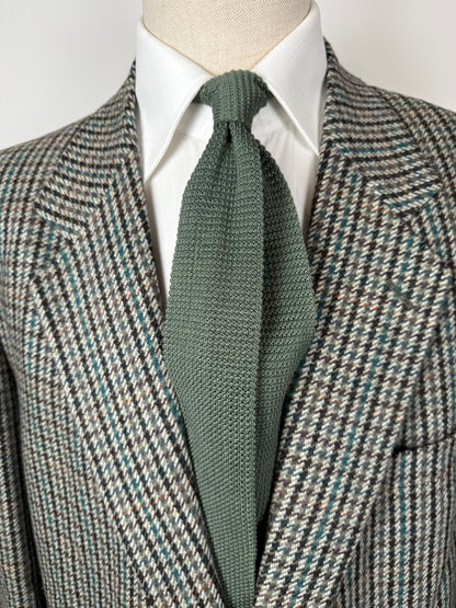 Cravatta Yves Saint Laurent in maglia di cotone verde