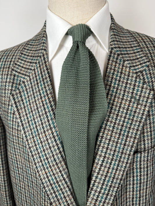 Cravatta Yves Saint Laurent in maglia di cotone verde