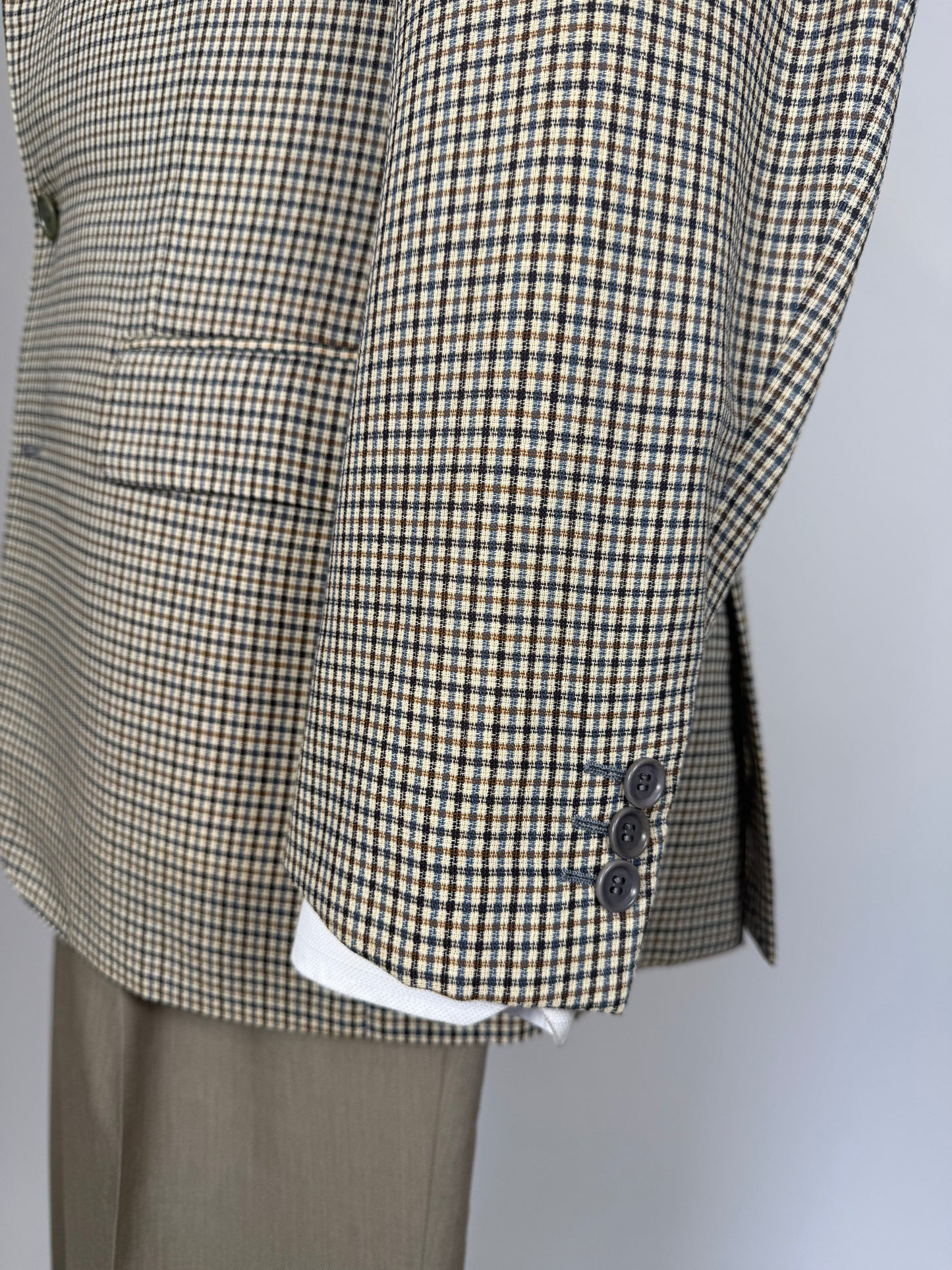 Giacca estiva Pierre Cardin anni '90 super twist quadretti - tg. 50