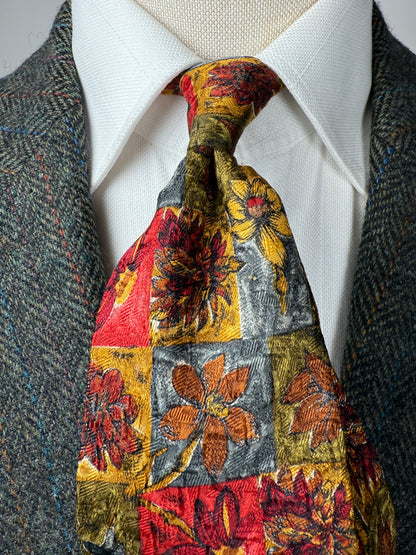 Cravatta Ermenegildo Zegna floreale jacquard