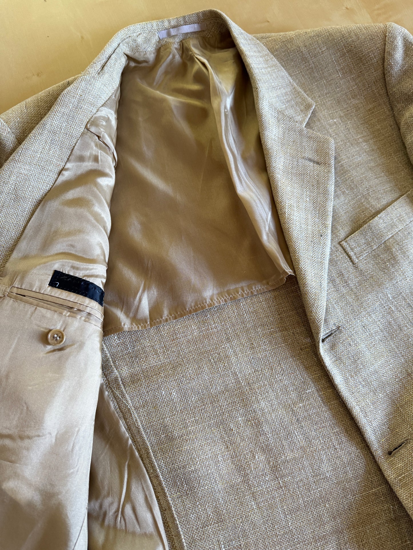 Giacca anni ‘90 in tela misto lino, lana e mohair - tg. 52/54