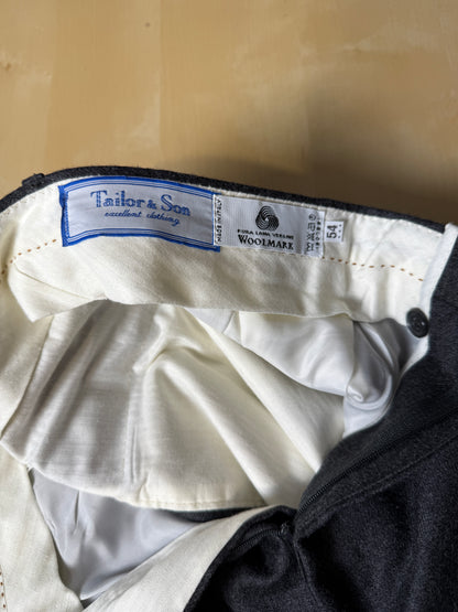 Pantaloni flanella grigio medio - tg. 50