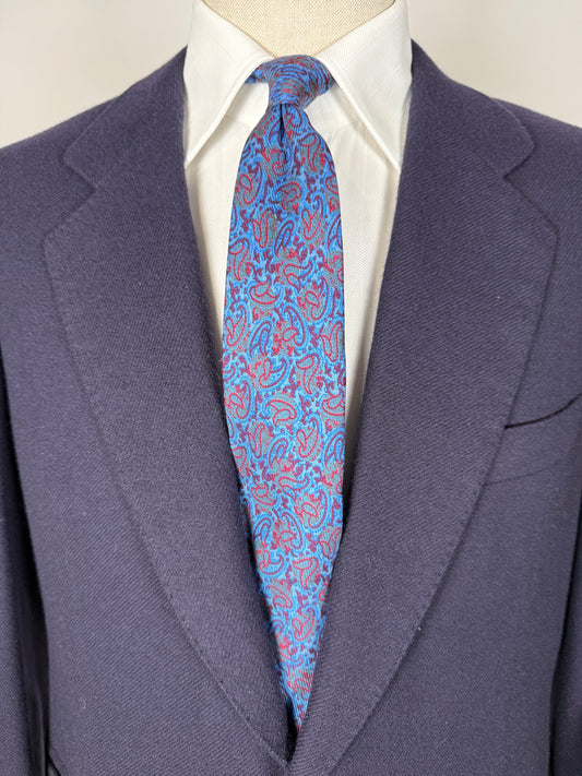 Cravatta Prochownick blu paisley