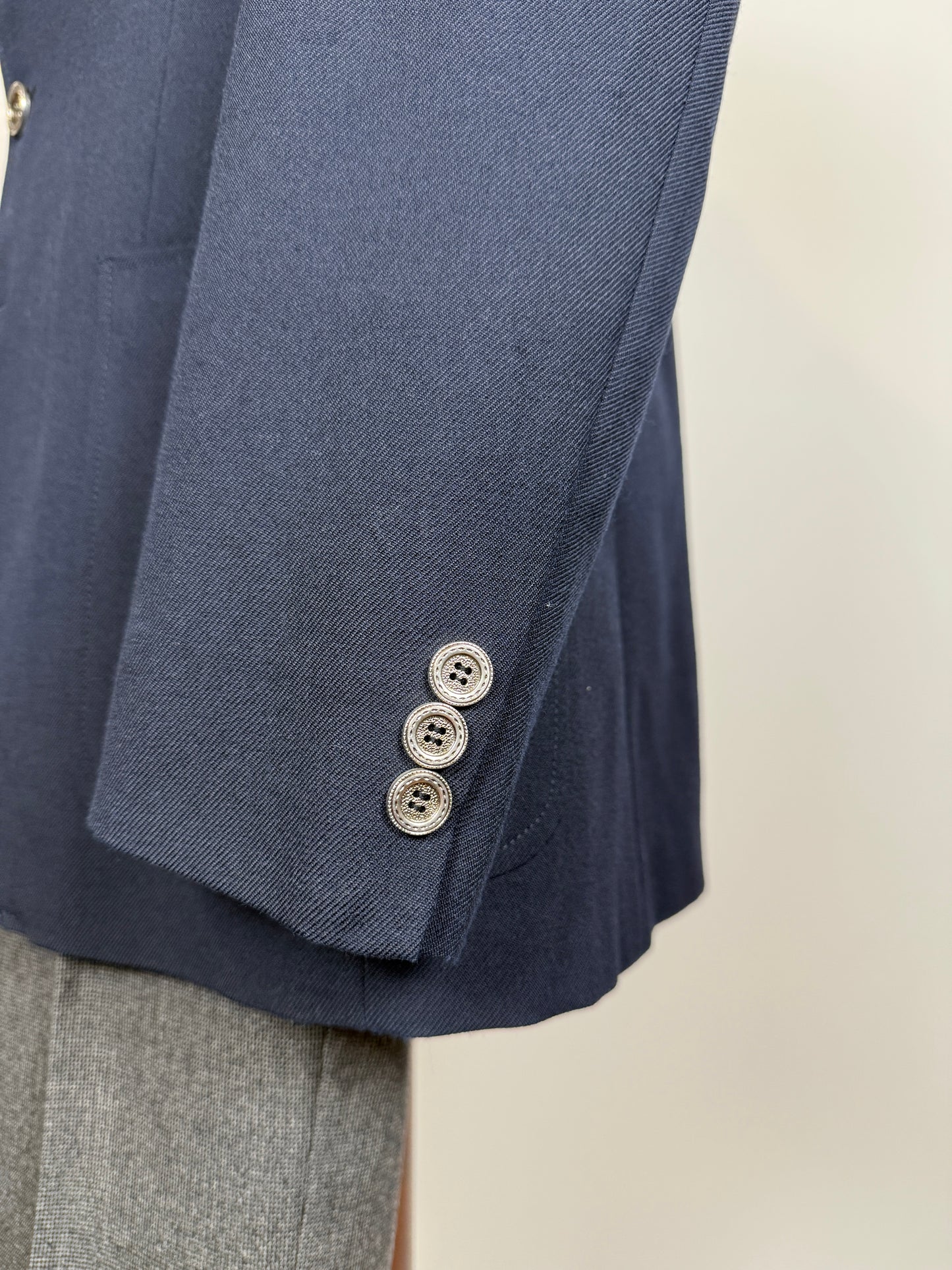 Blazer navy anni ‘60/‘70 in flanella - tg. 50