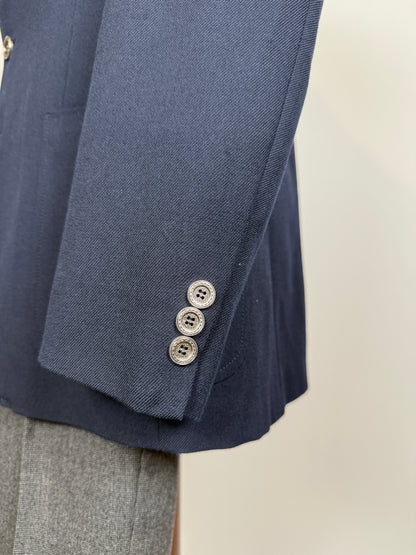 Blazer navy anni ‘60/‘70 in flanella - tg. 50