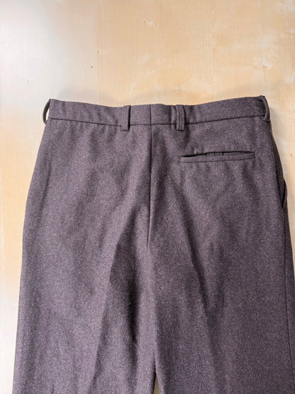 Pantaloni anni ‘80 flanella marrone (NOS) - tg. 44