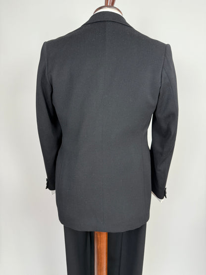 Smoking sartoriale anni ‘40/‘50 monopetto revers a lancia - tg. 46/48