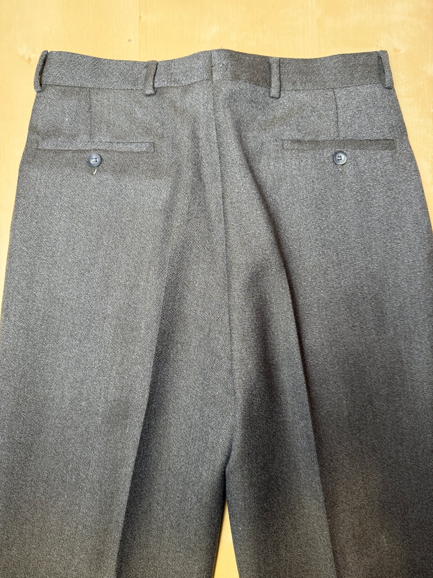 Pantaloni anni ‘80 grigio/cachi sale pepe (NOS) - tg. 46