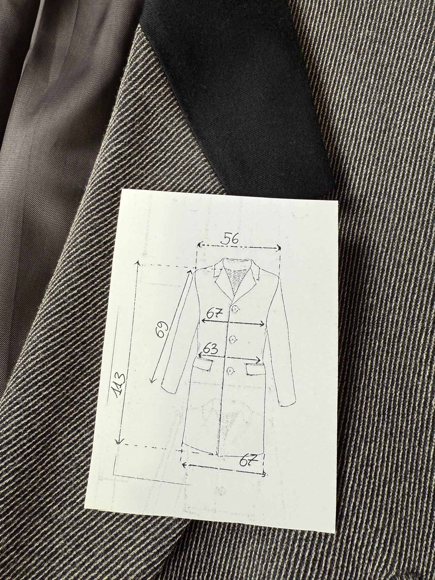 Cappotto soprabito in stile covert coat - tg. 56-58