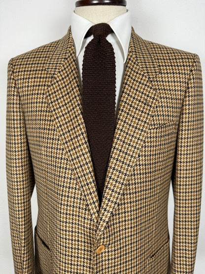 Giacca anni ‘80 in tessuto scozzese lana e cashmere pied-de-poule - tg. 48/50