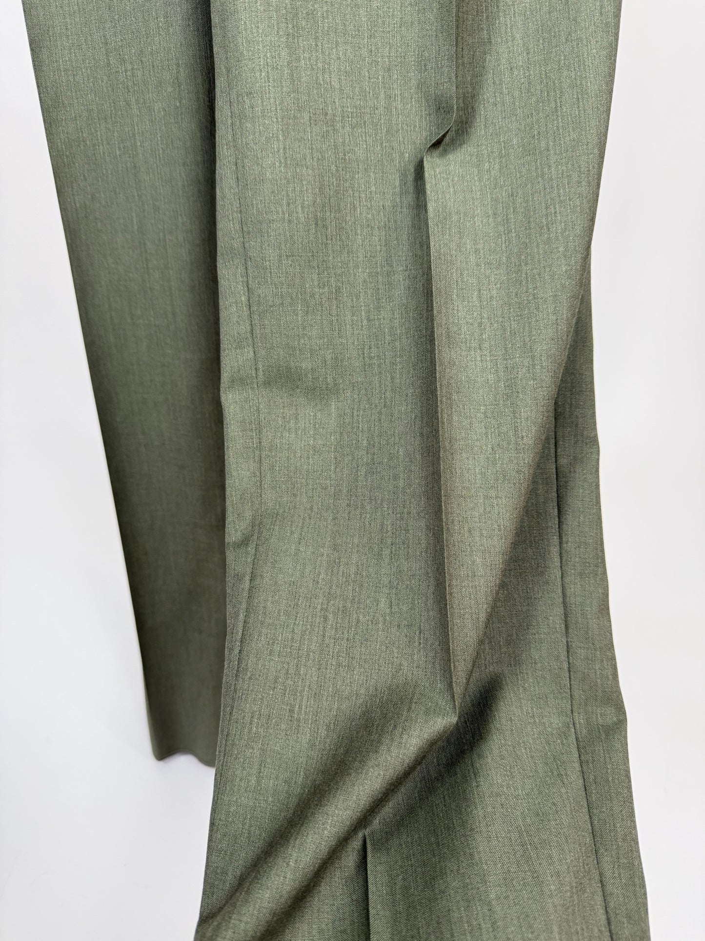 Pantaloni fresco lana verde scuro anni '80 (NOS) - tg. 54/56
