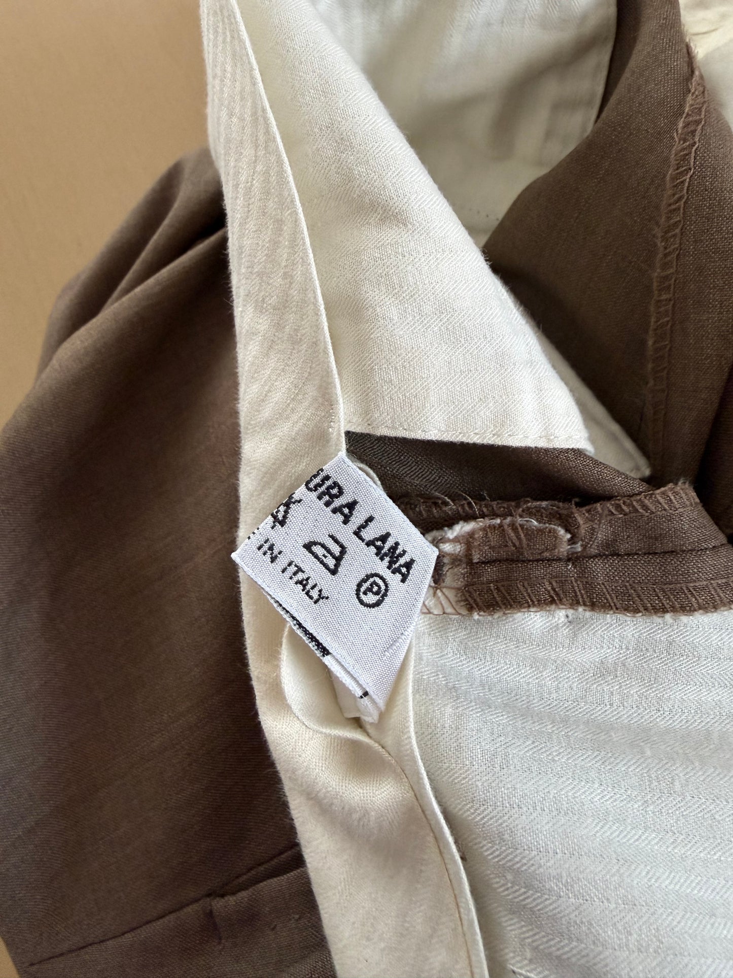 Pantaloni Rota fresco lana marrone tabacco - tg. 50
