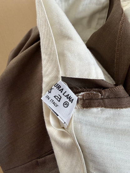 Pantaloni Rota fresco lana marrone tabacco - tg. 50