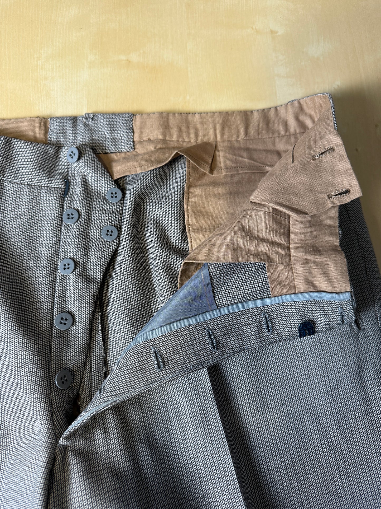 Pantaloni sartoriali anni ‘60/‘70 occhio di pernice - tg. 52