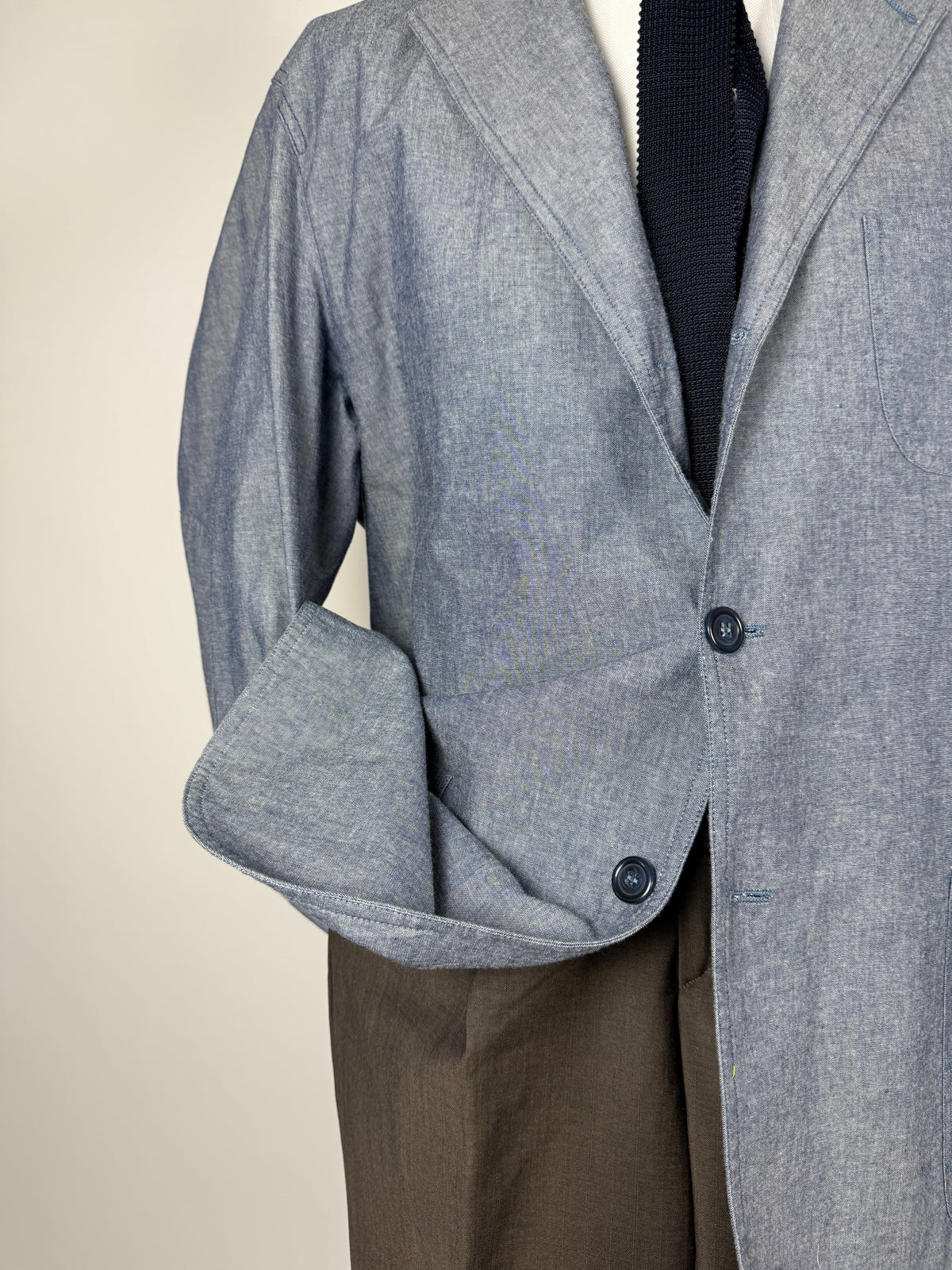 Giacca estiva De Paz in cotone chambray - tg. 58